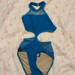 Blue Mesh Cutout Dancewear - Kandi Kouture